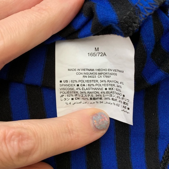 Cobalt Striped Skirt - Picture 3 of 4